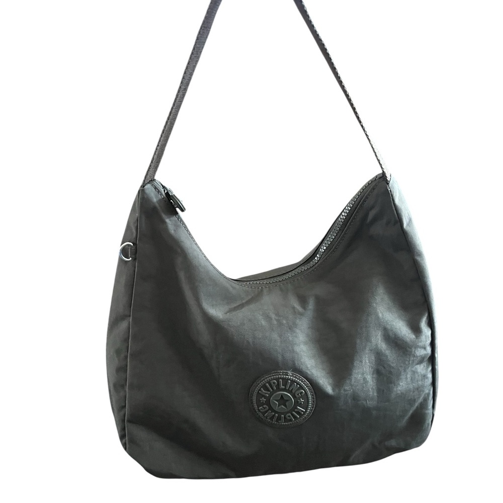 Kipling Small Shoulder Bag Olive  Green Nylon Multi Pocket Compact Lightweight